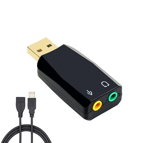 Kinetxiaxia USB 3,5 mm Stereo Jack Audio Adapter, USB to AUX Cable, Computer Peripheral Devices...