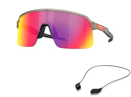 Oakley OO9463 Sunglasses Bundle: OO 9463 SUTRO LITE 946368 Matte Grey Ink/Prizm Road Policarbonate Standard and Large Black leash Accessory kit2