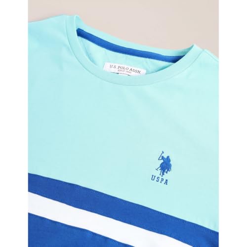 Image of U.S. Polo ASSN. Knitted Slim Fit Cotton T-Shirts for Men - Breathable & Comfortable, Half Sleeves Mens Casual T Shirts