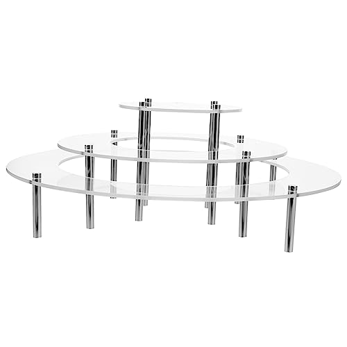 Mikinona 1 Set Clear Acrylic Cupcake Stand Figure Display Stand Wedding Cake Stand Acrylic Cake Stand Anniversary Cake Stand Display Shelves Display Shelf Cup Cake Stand Towel Food Display