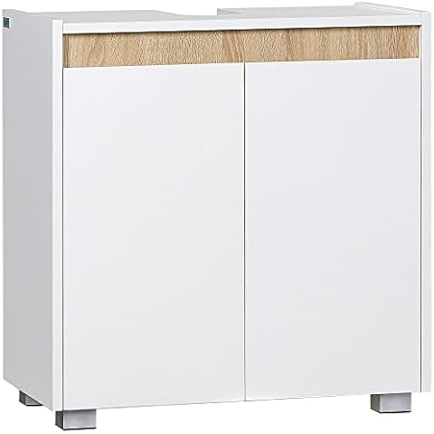 Armario de Suelo para Baño kleankin con Almacenamiento Interior Cover