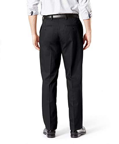 Dockers Men's Classic Fit Signature Khaki Lux Cotton Stretch Pants, Black, 38W X 32L #TOP2