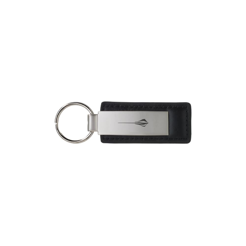 Sr1 Performance Unisex Black Corvette Stingray Metal/Leather Keychain - Officially Licensed Chevrolet Key Tag, Default