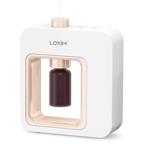 LOXIM �A���}�f�B�t���[�U�[���Ȃ� �l�u���C�U�[�� �~�X�g�� �^�C�}�[ 3�i�K���� USB�[�d�� �R�[�h���X�g�p�\ ���/����/����/�Ζ� ���[���t���O�����X Aroma Diffuser (�z���C�g)