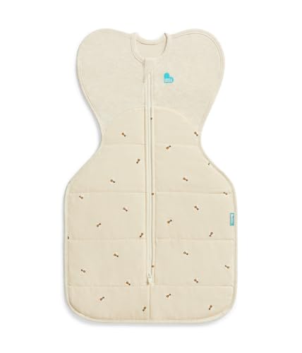 Image of Love to Dream Swaddle UP Warm, 2.5 TOG, Dramatically Better Sleep, Allow Baby to Sleep in Preferred Arms Up Position for Self-Soothing, Secure Fit Calms Startle Reflex, 5-8.5lbs, Olive Bees