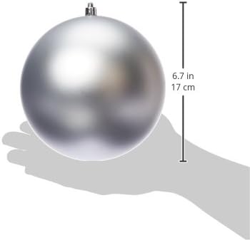 Silver Matte Shatterproof Plastic Ball Ornaments Set
