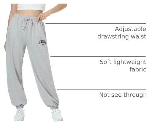 Image of EXARUS 3 Pack Girls Sweatpants Joggers Teen Sweat Pants Wide Leg | Tween Baggy Casual Preppy Pockets High Rise Elastic Waist School Sports Trendy Clothes Kids Youth Junior 6-14Y