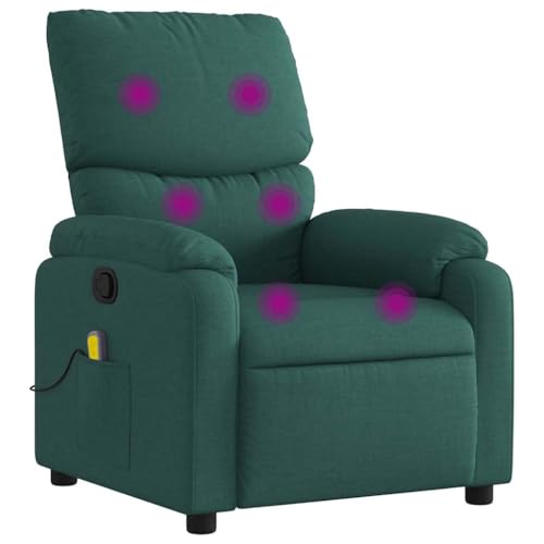 Sillón masaje reclinable verde miniatura 1