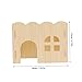 Milisten Rustic Wooden Hamster Hideout Small Rest House Space-Saving Cozy Shelter for Gerbils and Other Small Pets Unpainted Natural Design for Comfortable Retreat