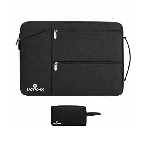 Image of Drax Laptop Bag Sleeve Case Cover Pouch for Laptop Apple /Dell /Lenovo /Asus /Hp /Samsung /Mi /MacBook /Ultrabook /Thinkpad /Ideapad /Surfacepro (Grey) (Black, 13.3 inch)