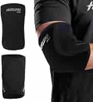 Gomitiere Per Sollevamento Pesi Hustlers Only - Neoprene 5mm, Compressione, Taglia M, Nero - Foto 2