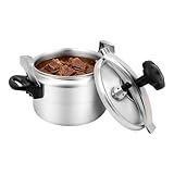 3 Quart Stainless Steel Pressure Cooker, Commercial Olla de Presion, Large Pressure Canners, 50Kpa Pressure Stewing Pot with Safety Lock, Induction Compatible