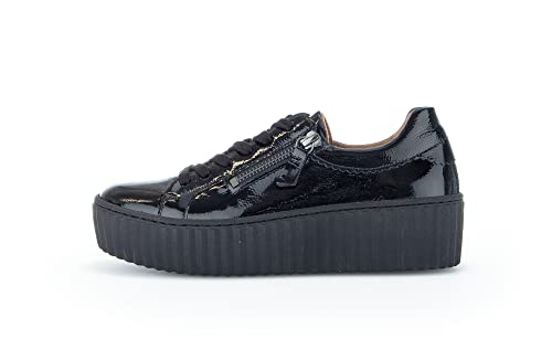 Gabor Damen Low-Top Sneaker, Frauen Halbschuhe,Best Fitting,Freizeitschuhe,Turnschuhe,Laufschuhe,Freizeit,schwarz (schwarz),38.5 EU / 5.5 UK – Ansicht 2