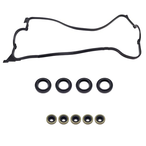 Image of HiSport VS50500R Engine Valve Cover Gasket Set - Compatible with Honda 1992-2000 Civic 1.6L 1993-1997 Civic del Sol 1.6L