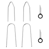 SGERUFZ Set di 6 Attrezzi per Smontaggio Autoradio Chiavi di Sblocco in Acciaio Inox a Forma di U e V per Rimozione Supporti Radio