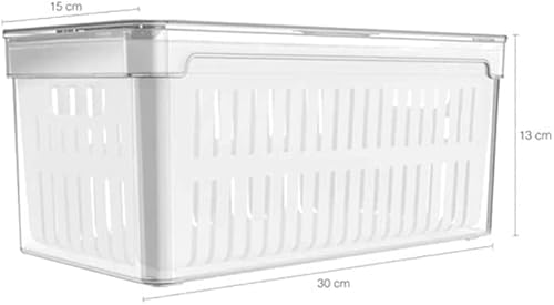OU OF350NT KIT C/ 2 Organizadores de Geladeira com Escorredor Interno, 5 L - Caixa Plástica para Leg