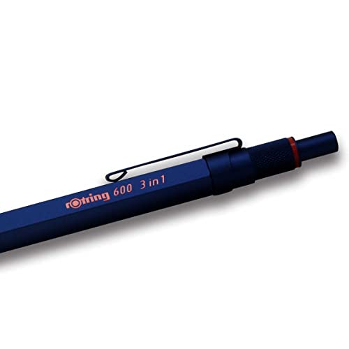 rOtring 2159367 Rottling Multifunction Pen 600 Iron Blue 3 in 1 Ballpoint Pen 2 Colors (Red & Black) & Mechanical Pencils in Gift Box - Thumbnail 4