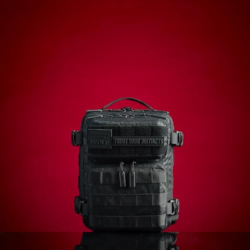 Image of WOLFpak 9L Mini Tactical Backpack (Black Leopard) | Compact, Small Everyday Carry Bag for Gym, School, Travel | Durable, Water-Resistant Daypack with Molle System and Patch Panel