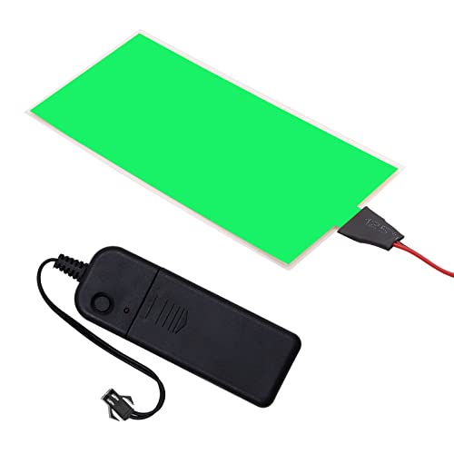 Image of EL Panel Electroluminescent Light Sheet Light Decorations Neon Sheet 12 cm x 5 cm (4.8 inch x 2.0 inch) ON /Slow Flash /Fast Flash,1Pack (1, Green, 12cm*5cm)