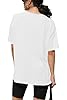 AirMood Womens Oversized Loose Fit T Shirts Tops Summer Short Sleeve Oversize Tee Tshirt (White,XL) #2