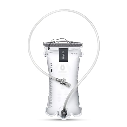 HydraPak Velocity (2L Hydration Reservoir) Ultralight Water Bladder, Self-Sealing Bite Valve, Leak Proof, Reversible, Dishwasher Safe
