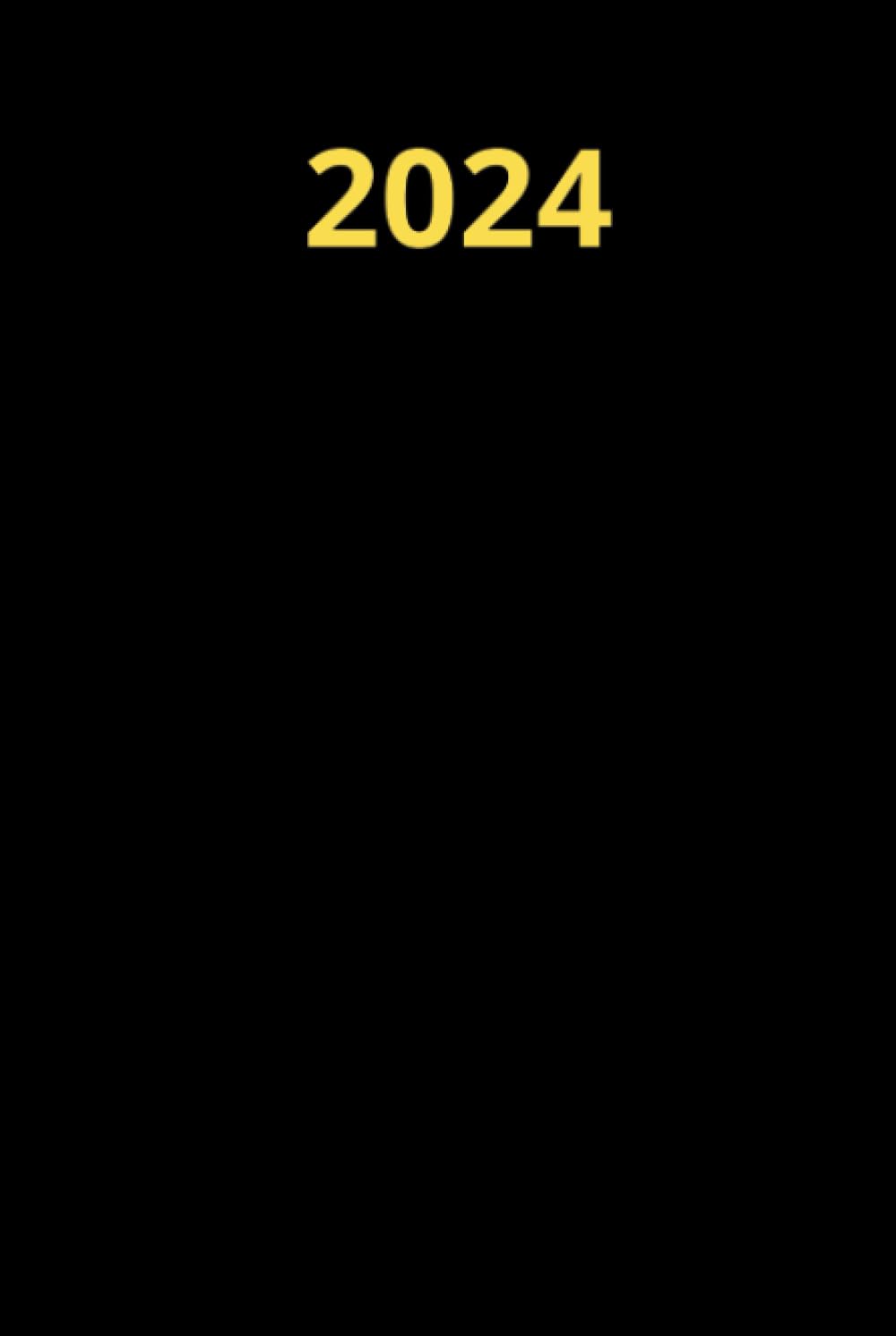 Agenda journalier 2024 A5 avec vue hebdomadaire couverture noire 448 pages