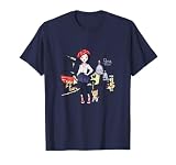 Paris France Girl Wearing a Beret and Walking Dog T-Shirt