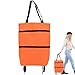 Faltbare Einkaufstasche mit Rollen,Faltbare Einkaufstasche mit Rollen | Tragbare Trolley-Taschen Einkaufswagen,2-in-1-Tasche mit großem Fassungsvermögen, tragbar, Wiederverwendbare Einkaufstasche mit