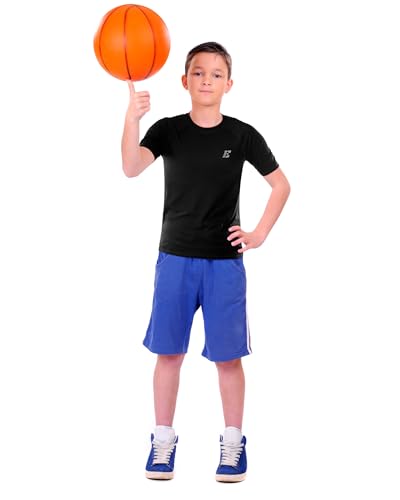 Boys' Compression Shirt, Youth Kids Short Sleeve Basketball Undershirt, Quick Dry Football Athletic Base Layer Tops3
