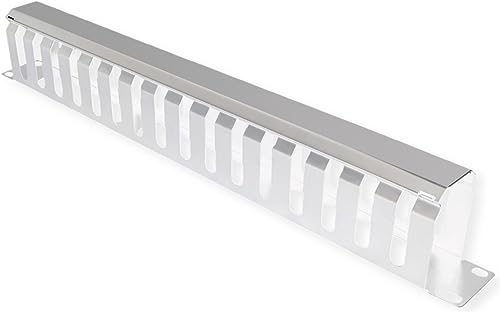 VALUE 19"-Frontplatte 1 HE mit Rangierkanal 40 x 60 mm, grau