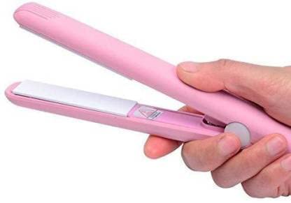 New Mini Professional Temperature Control Flat Iron Hair Straightener For Women Dryer Hair Straightening Brush And Curler Quick Hair Styler (Multicolour)-image-42
