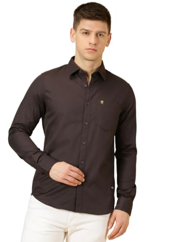 Image of Thomas Scott Men Classic Slim Fit Cotton Casual Full Sleeves Shirt