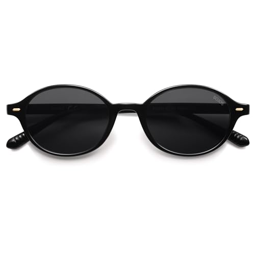 SOJOS Retro Oval Round Polarized Sunglasses Womens Mens, Small Chic Vintage Trendy Sunnies SJ2611,...