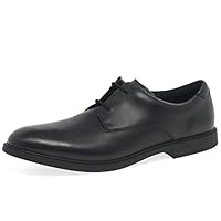Clarks Boy's Scala Loop Youth Lace-up School Shoes, Black Leather, 4 UK Wide