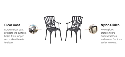 Homestyles 6660-80 Outdoor Chair Pair, Charcoal #TOP7