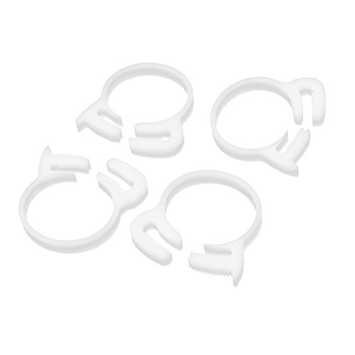 Aexit 31.5mm-34mm Clamping Clamps Range Ratchet Plastic Snap Hose Clamps Fasteners Strap Clamps 4 Pcs
