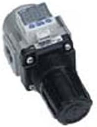 SMC AR20K-F02 Regulator, Relieving Type, with Backflow Function, 7.25 - 123 psi Set Pressure Range, 28 scfm, No Gauge, 1/4" Straight Thread