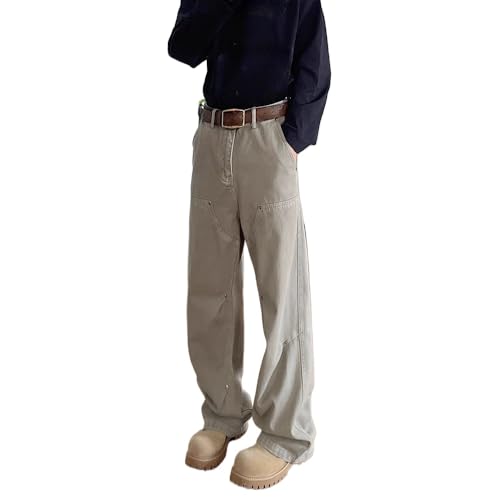 Mens Denim Pants Rivet Baggy Y2k Vintage Wide Leg Loose Fit Casual Jeans for Men Hip Hop Streetwear4