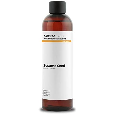 ORGANIC - SESAME SEED Oil - 250mL - 100% Pure, Natural, Cold Pressed and AB Certified - AROMA LABS (French Brand) Cover