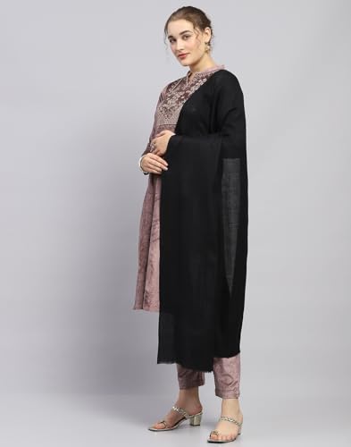 Image of Monte Carlo Womens Black Solid Shawl