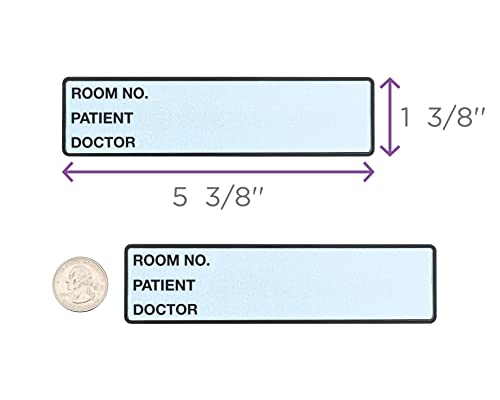 Image of Carstens Patient I.D. Adhesive Medical Chart Labels for 1.5 inch - 4 inch Ring Binder Spines - Pre-Printed Sticker Labels (Room No. / Patient /Doctor), 5 3 /8 inch x 1 3 /8 inch, Sky Blue, Roll of 200