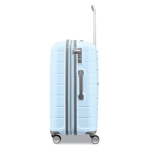 Image of Samsonite Freeform 24-Inch Medium Luggage with Dual 360 Spinner Wheels - Checked Suitcase - TSA Lock, Airline-Approved - Durable Polypropylene Expandable Hardshell for Lightweight Travel - Sky Blue