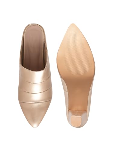 Image of TRYME Fashion Pointed for Party and Formal Occasions Mules Cone Block Heel Sandals for Girls & Women