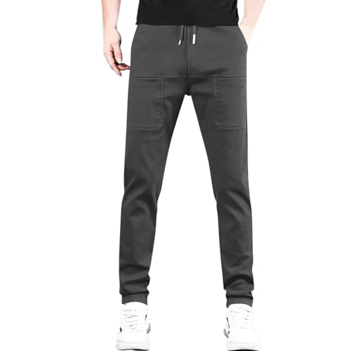 ADHOWBEW Mencomfy Cargo Pants Multipants High Stretch 4-Pocket Durable Dry Fit Cargo Breathable Joggers