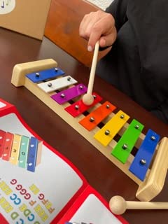 Xylophone En Bois Montessori – 8 Lames Arc-en-ciel, 2 Maillets, 5 Chansons Incluses, Cadeau Musical