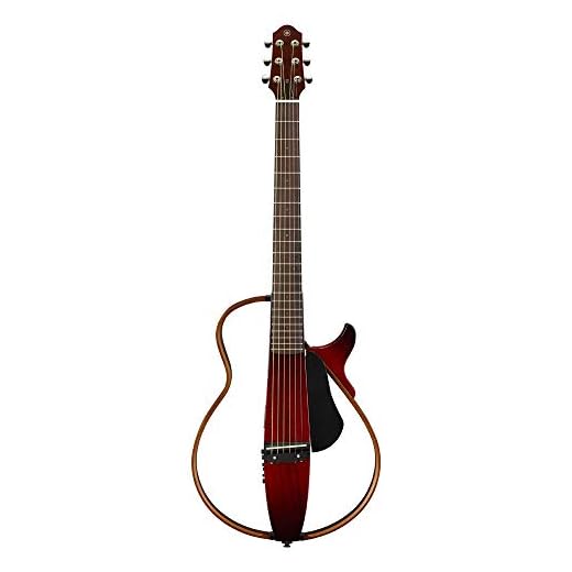 Violão Silent Cordas em Aço SLG 200S CRB Crinson Red Burst com Bag Yamaha