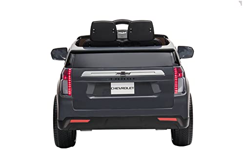 Dakott Chevy Tahoe Battery Powered Electric Suv For Kids, With Powerful Dual Motors & Large Battery, Parental Remote Control, Spring Suspension, Cool Lights, And Music., Grey #TOP3