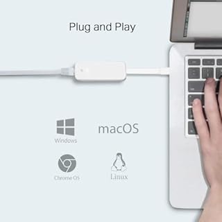 TP-Link USB Type-C to RJ45 Gigabit Ethernet Network Adapter, USB 3.0 ideal for Ultrabook, Chromebook, Laptop, Desktop, Plug & Play for Windows11/ 10, Mac OS X (10.9+), Chrome OS, Linux OS(UE300C)