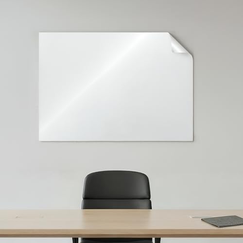 Image of Amazon Basics Dry Erase Writing Surface | Whiteboard Sticker | Super Sticky, Removes Without Residue | for Professionals & Work from Home | 3ft x 2ft, White