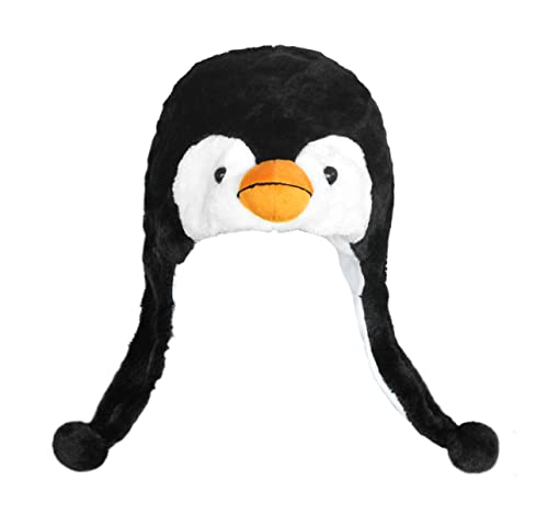 Winter Headwear Plush Toques One Size Animal Theme - Short Fleece Lining (Penguin) #TOP8